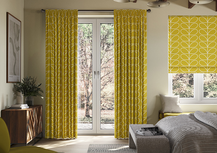 Orla Kiely Jumbo Linear Stem, Sunflower - Made to Measure Curtains - Image 3
